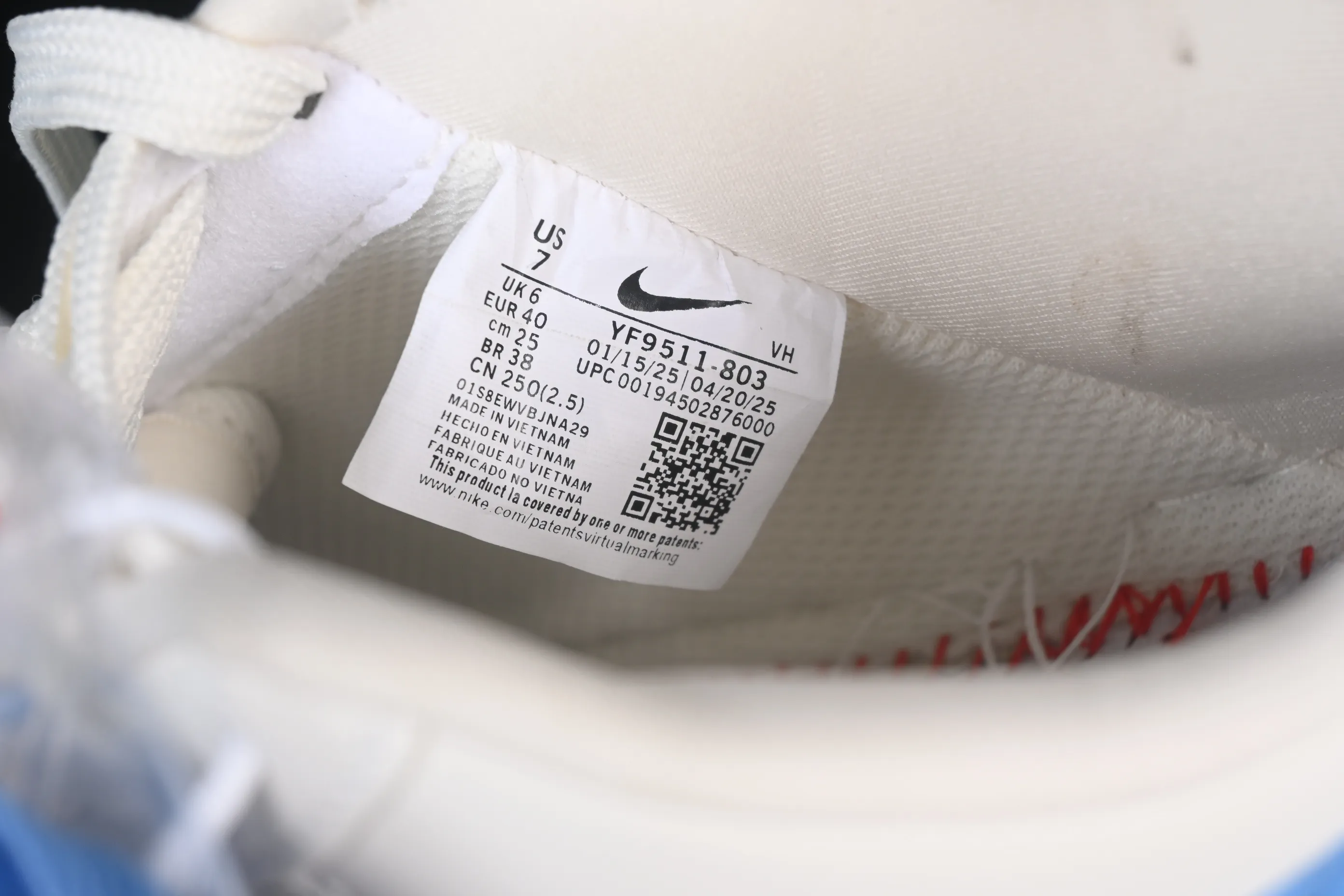 All categories Nk Air Force 1 Air Force series Nk Air Force 1 Low Air Force low-top Nike Air Force 1'07 Low Balenciaga co-branded white blue gold Air Force 1 low-top casual sneakers YF9511-803